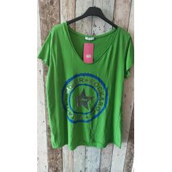 Tee shirt vert "vintage amour rock and roll"